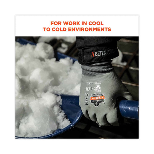 Proflex 7501 Coated Waterproof Winter Gloves, Gray, Large, Pair, Ships In 1-3 Business Days