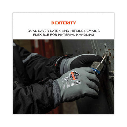 Proflex 7501 Coated Waterproof Winter Gloves, Gray, Large, Pair, Ships In 1-3 Business Days