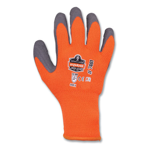 Proflex 7401-case Coated Lightweight Winter Gloves, Orange, Medium, 144 Pairs/carton, Ships In 1-3 Business Days