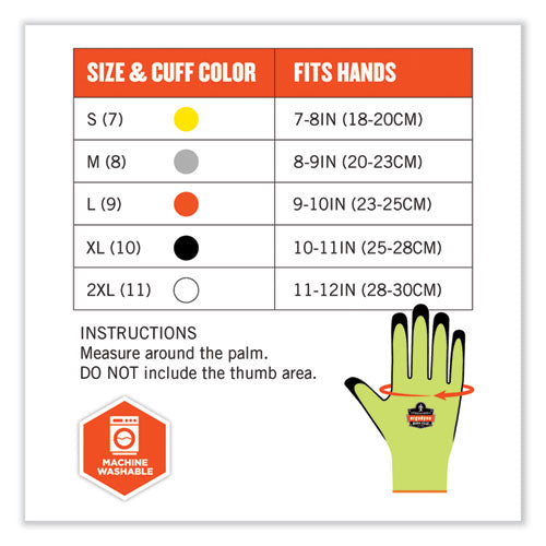 Proflex 7021 Hi-vis Nitrile-coated Cr Gloves, Lime, Medium Pair, Ships In 1-3 Business Days