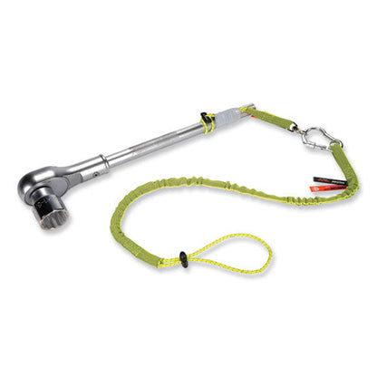 Squids 3100 Lanyard W/aluminum Carabiner + Cinch-loop, 10 Lb Max Work Capacity, 35" To 45", Lime, Ships In 1-3 Business Days