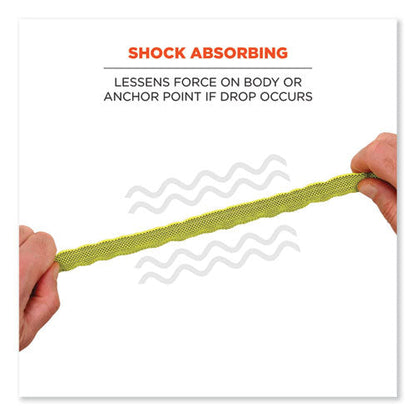 Squids 3100 Lanyard W/aluminum Carabiner + Cinch-loop, 10 Lb Max Work Capacity, 35" To 45", Lime, Ships In 1-3 Business Days