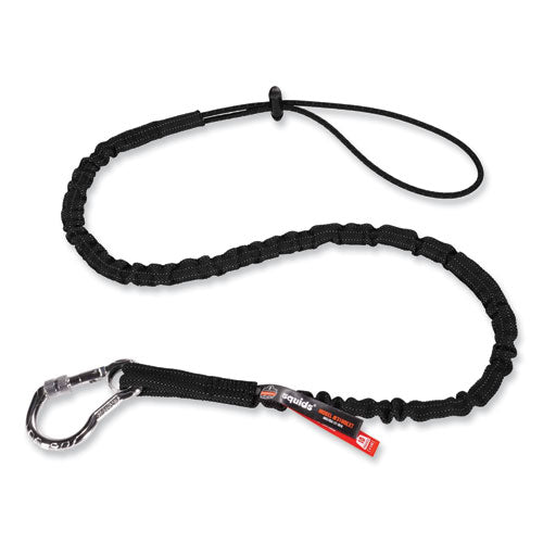 Squids 3100 Lanyard W/aluminum Carabiner + Cinch-loop, 10 Lb Max Work Capacity, 42" To 54", Black, Ships In 1-3 Business Days