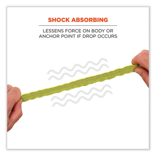 Squids 3100 Lanyard W/aluminum Carabiner + Cinch-loop, 10 Lb Max Work Capacity, 42" To 54", Lime, Ships In 1-3 Business Days