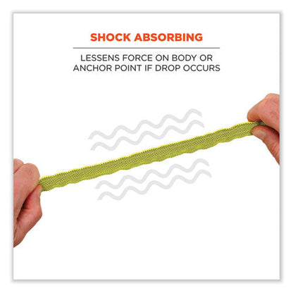 Squids 3100 Lanyard W/aluminum Carabiner + Cinch-loop, 10 Lb Max Work Capacity, 42" To 54", Lime, Ships In 1-3 Business Days