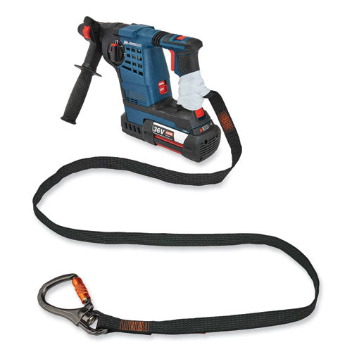 Squids 3129 Tool Lanyard W/double-locking Swivel Carabiner+loop, 40 Lb Max Work Cap, 76", Black, Ships In 1-3 Business Days