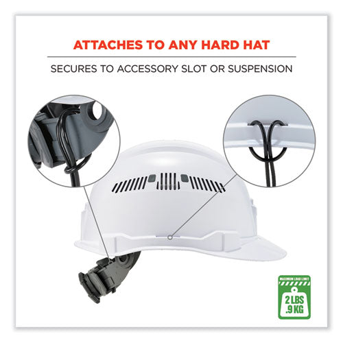 Squids 3158 Coiled Lanyard With Clamp, 2 Lb Max Working Capacity, 12" To 48" Long, Black, Ships In 1-3 Business Days