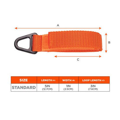 Squids 3172 Anchor Strap Hook/loop Closure For Tool Tethering, 5 Lb Max, 5" Long, Orange, 2/pack, Ships In 1-3 Bus Days