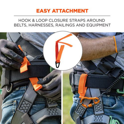 Squids 3172 Anchor Strap Hook/loop Closure For Tool Tethering, 5 Lb Max, 5" Long, Orange, 2/pack, Ships In 1-3 Bus Days