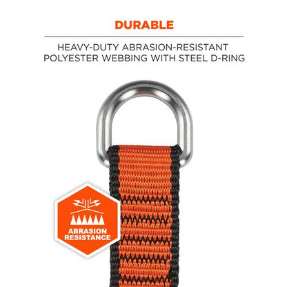 Squids 3174 Anchor Choke Strap For Tool Tethering, 25 Lb Max Safe Working Capacity, 15" Long, Orange, Ships In 1-3 Bus Days