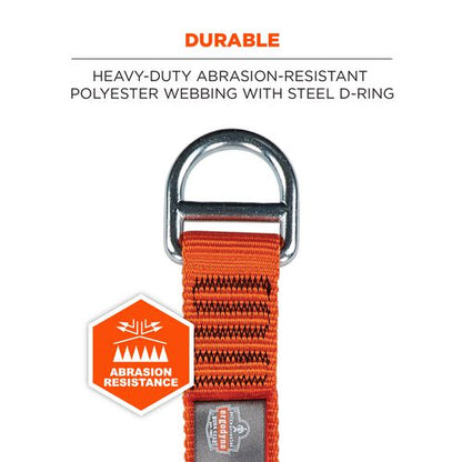 Squids 3177 Anchor Choke Strap For Tool Tethering, 60 Lb Max Safe Working Capacity, 28" Long, Orange, Ships In 1-3 Bus Days