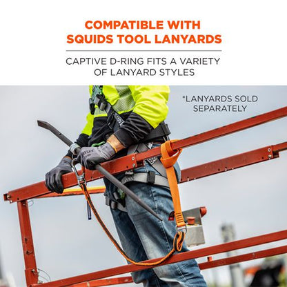 Squids 3177 Anchor Choke Strap For Tool Tethering, 60 Lb Max Safe Working Capacity, 28" Long, Orange, Ships In 1-3 Bus Days