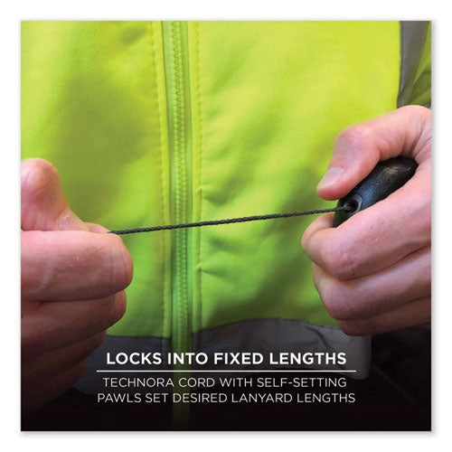 Squids 3001 Retractable Tool Lanyard W/choking-loop Tool Tether+carabiner Anchor, 2lb Capacity,48",ships In 1-3 Business Days