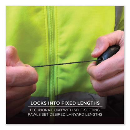 Squids 3001 Retractable Tool Lanyard W/choking-loop Tool Tether+carabiner Anchor, 2lb Capacity,48",ships In 1-3 Business Days