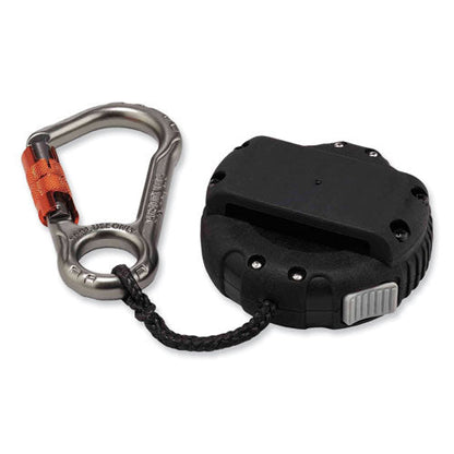 Squids 3010 Retractable Lanyard W/locking Carabiner+belt Clip, 5 Lb Max Work Capacity, 48", Black, Ships In 1-3 Business Days