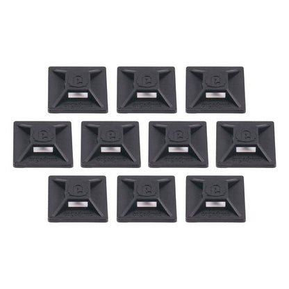Squids 3701 Mini Adhesive Mount Replacements, 2 Lb Max Safe Working Capacity, 0.9" Long, Black,10/pack, Ships In 1-3 Bus Days