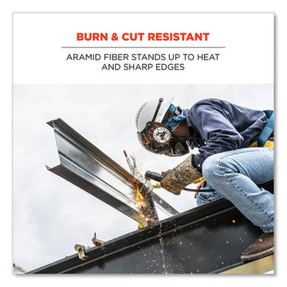 Squids 3121 Burn+cr Aramid Tool Lanyard W/steel Carabiners, 10lb Max Work Cap, 38" To 48", Yellow, Ships In 1-3 Business Days