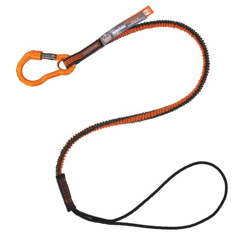 Squids 3104f(x) Tool Lanyard With Carabiner/choke Loop, 10 Lb Max Cap, 38" To 48" Long, Gray/orange, Ships In 1-3 Bus Days