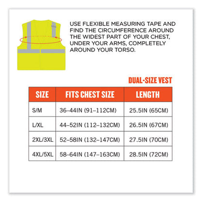 Glowear 8210hl Class 2 Economy Mesh Hook And Loop Vest, Polyester, 2x-large/3x-large, Lime, Ships In 1-3 Business Days