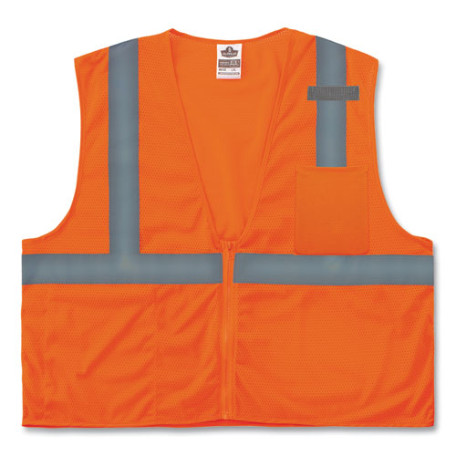 Glowear 8210z Class 2 Economy Mesh Vest, Polyester, Orange, X-small, Ships In 1-3 Business Days