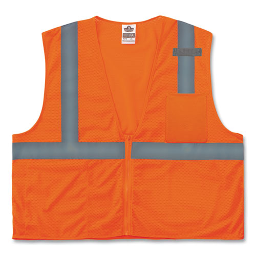 Glowear 8210z Class 2 Economy Mesh Vest, Polyester, Orange, Small/medium, Ships In 1-3 Business Days