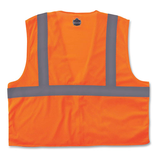 Glowear 8210z Class 2 Economy Mesh Vest, Polyester, Orange, 4x-large/5x-large, Ships In 1-3 Business Days