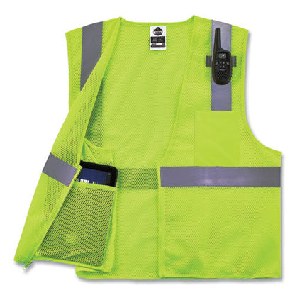 Glowear 8210z Class 2 Economy Mesh Vest, Polyester, Lime, Small/medium, Ships In 1-3 Business Days