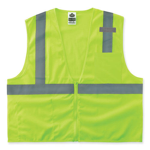Glowear 8210z Class 2 Economy Mesh Vest, Polyester, Lime, 4x-large/5x-large, Ships In 1-3 Business Days