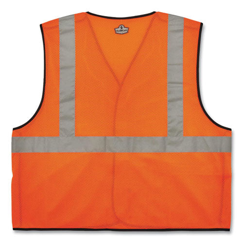 Glowear 8216ba Class 2 Breakaway Mesh Id Holder Vest, Polyester, Large/x-large, Orange, Ships In 1-3 Business Days