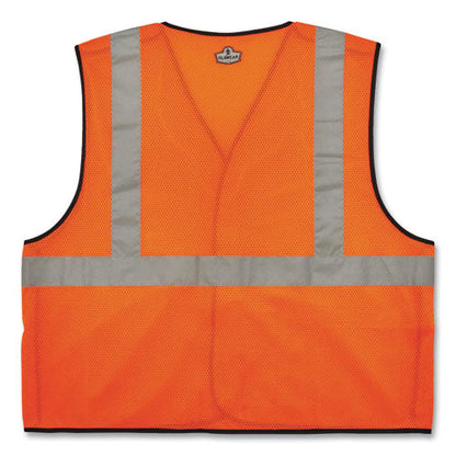 Glowear 8216ba Class 2 Breakaway Mesh Id Holder Vest, Polyester, Large/x-large, Orange, Ships In 1-3 Business Days