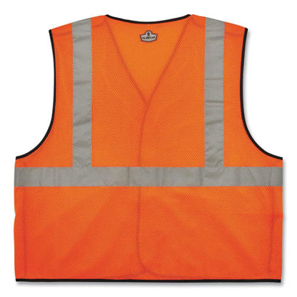 Glowear 8216ba Class 2 Breakaway Mesh Id Holder Vest, Polyester, 2x-large/3x-large, Orange, Ships In 1-3 Business Days