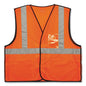 Glowear 8216ba Class 2 Breakaway Mesh Id Holder Vest, Polyester, 4x-large/5x-large, Orange, Ships In 1-3 Business Days