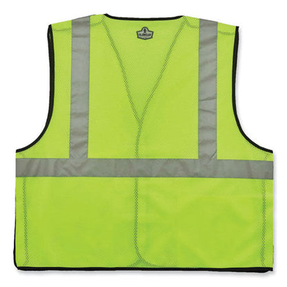 Glowear 8216ba Class 2 Breakaway Mesh Id Holder Vest, Polyester, Small/medium, Lime, Ships In 1-3 Business Days