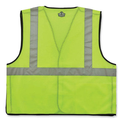 Glowear 8216ba Class 2 Breakaway Mesh Id Holder Vest, Polyester, 2x-large/3x-large, Lime, Ships In 1-3 Business Days