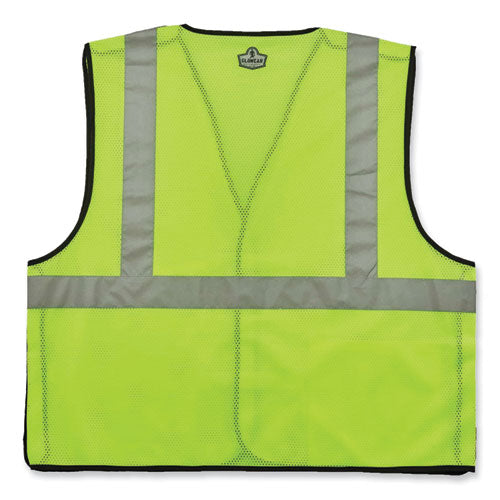 Glowear 8216ba Class 2 Breakaway Mesh Id Holder Vest, Polyester, 4x-large/5x-large, Lime, Ships In 1-3 Business Days