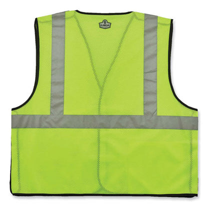 Glowear 8216ba Class 2 Breakaway Mesh Id Holder Vest, Polyester, 4x-large/5x-large, Lime, Ships In 1-3 Business Days