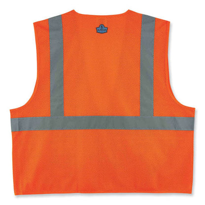 Glowear 8220z Class 2 Standard Mesh Zipper Vest, Polyester, Small/medium, Orange, Ships In 1-3 Business Days