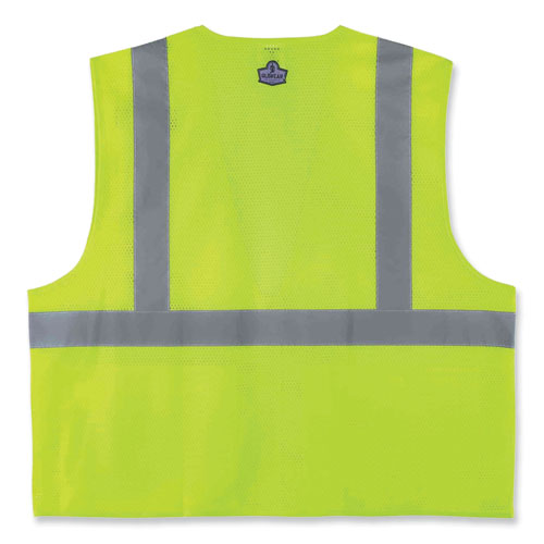 Glowear 8220z Class 2 Standard Mesh Zipper Vest, Polyester, 4x-large/5x-large, Lime, Ships In 1-3 Business Days