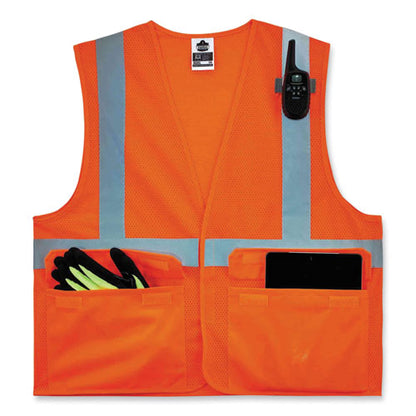Glowear 8220hl Class 2 Standard Mesh Hook And Loop Vest, Polyester, Large/x-large, Orange, Ships In 1-3 Business Days