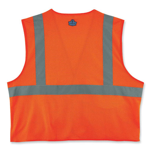 Glowear 8220hl Class 2 Standard Mesh Hook And Loop Vest, Polyester, Large/x-large, Orange, Ships In 1-3 Business Days
