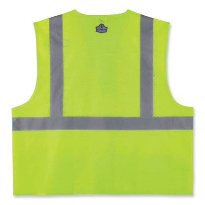 Glowear 8220hl Class 2 Standard Mesh Hook And Loop Vest, Polyester, Small/medium, Lime, Ships In 1-3 Business Days