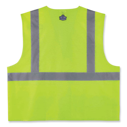 Glowear 8220hl Class 2 Standard Mesh Hook And Loop Vest, Polyester, 2x-large/3x-large, Lime, Ships In 1-3 Business Days
