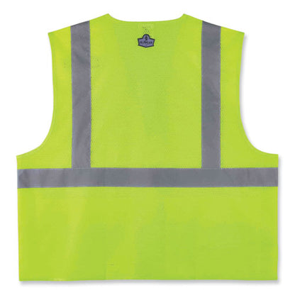 Glowear 8220hl Class 2 Standard Mesh Hook And Loop Vest, Polyester, 2x-large/3x-large, Lime, Ships In 1-3 Business Days