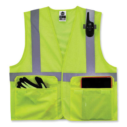 Glowear 8220hl Class 2 Standard Mesh Hook And Loop Vest, Polyester, 2x-large/3x-large, Lime, Ships In 1-3 Business Days
