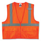 Glowear 8225z Class 2 Standard Solid Vest, Polyester, Orange, 2x-large/3x-large, Ships In 1-3 Business Days