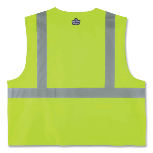 Glowear 8225z Class 2 Standard Solid Vest, Polyester, Lime, Large/x-large, Ships In 1-3 Business Days