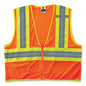 Glowear 8229z Class 2 Economy Two-tone Zipper Vest, Polyester, X-small, Orange, Ships In 1-3 Business Days
