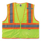 Glowear 8230z Class 2 Two-tone Mesh Zipper Vest, Polyester, 2x-large/3x-large, Lime, Ships In 1-3 Business Days
