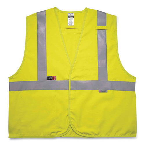 Glowear 8261frhl Class 2 Dual Compliant Fr Hook And Loop Safety Vest, Large/x-large, Lime, Ships In 1-3 Business Days