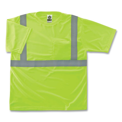Glowear 8289 Class 2 Hi-vis T-shirt, Polyester, Lime, 2x-large, Ships In 1-3 Business Days